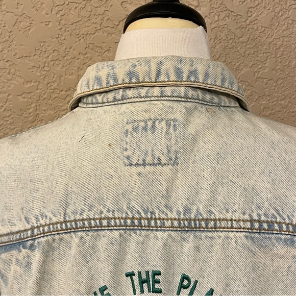 Hard Rock Cafe Retro Vintage Acid Wash 90's Denim Jacket Cancun Size M - Picture 9 of 13